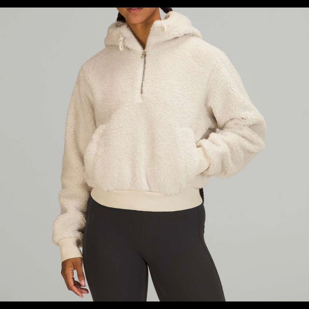 NWT Lululemon Womens textured fleece half zip